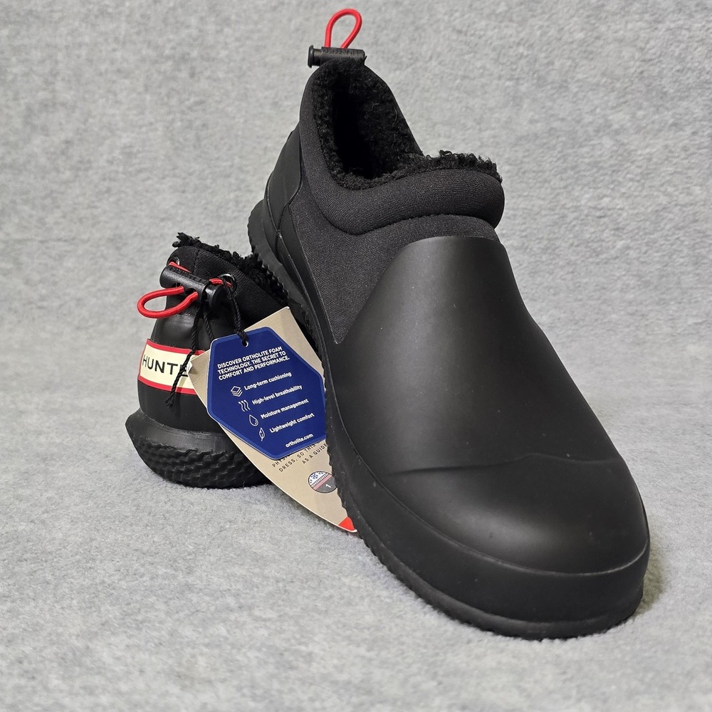 Hunter Original Shoes Womens 8 Black Sherpa Insulated Waterproof Slip On